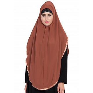 Premium Instant Hijab- Rust color